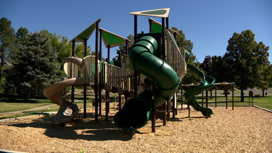 Finished product of Rosili Olsen's playground design. (Mike Anderson, KSL TV)...