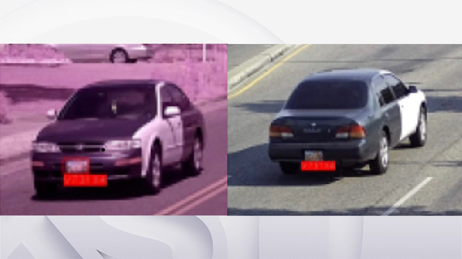 Two pictures of the car that Sandy police believe is involved in a serious hit and run accident tha...