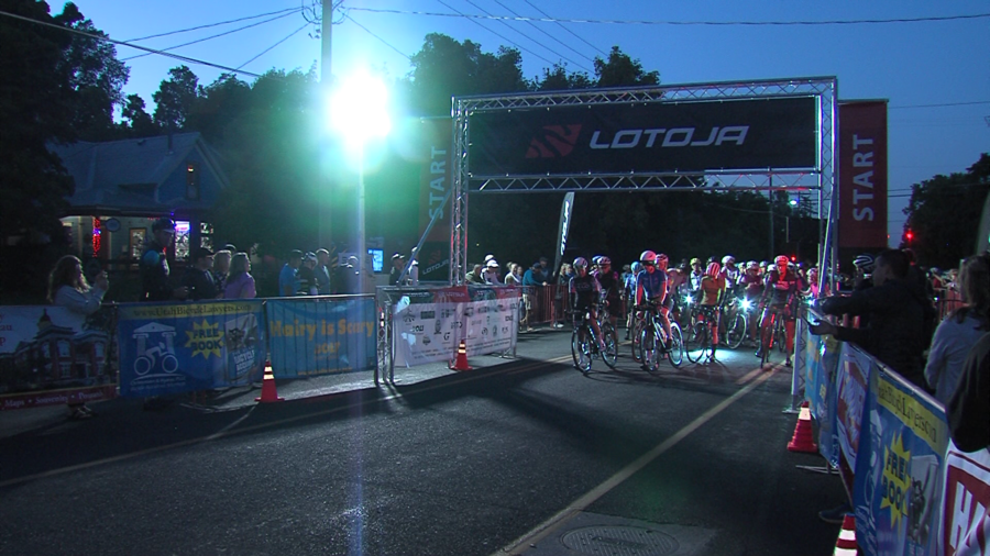 Cyclists set off from the starting line for the 2024 LoToJa Classic on the morning of Saturday, Sep...