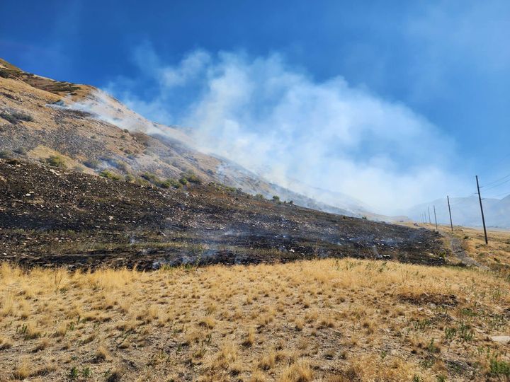 A new fire has started in East Oquirrh Saturday. (North Tooele Fire District)...