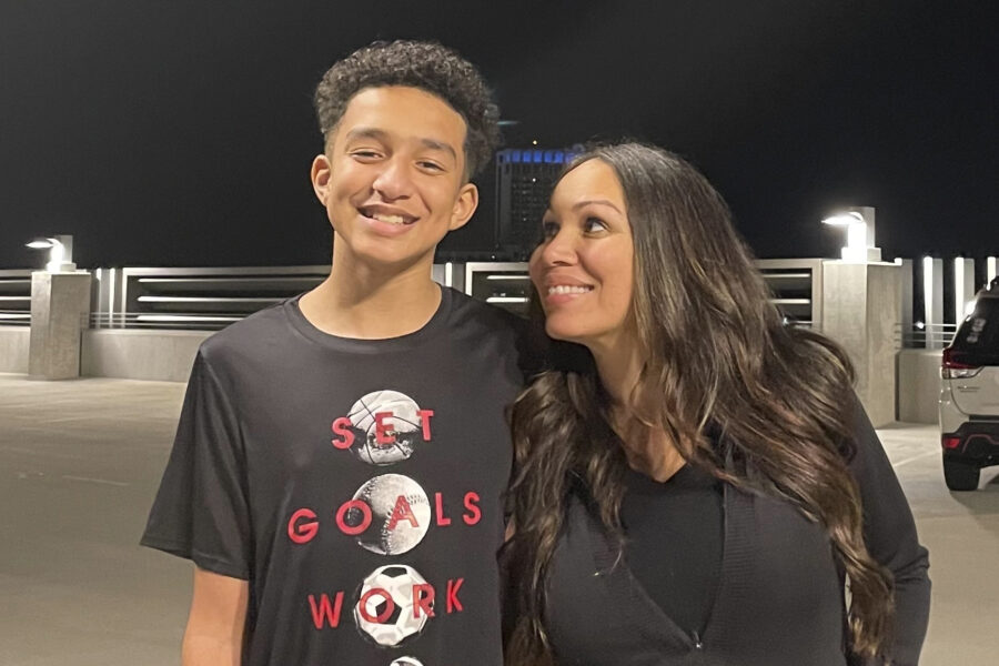 In this undated photo provided by Megan Garcia of Florida in October 2024, she stands with her son,...