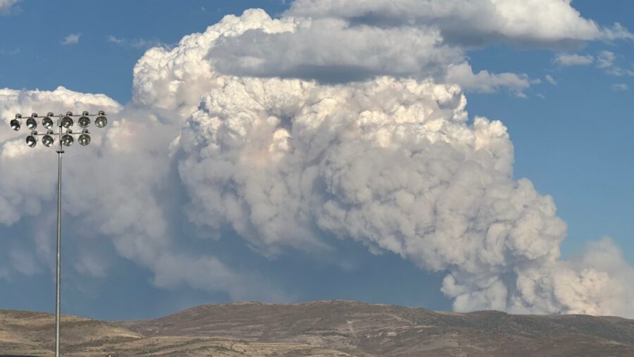 Yellow Lake Fire from Heber City. (KSL viewer)...