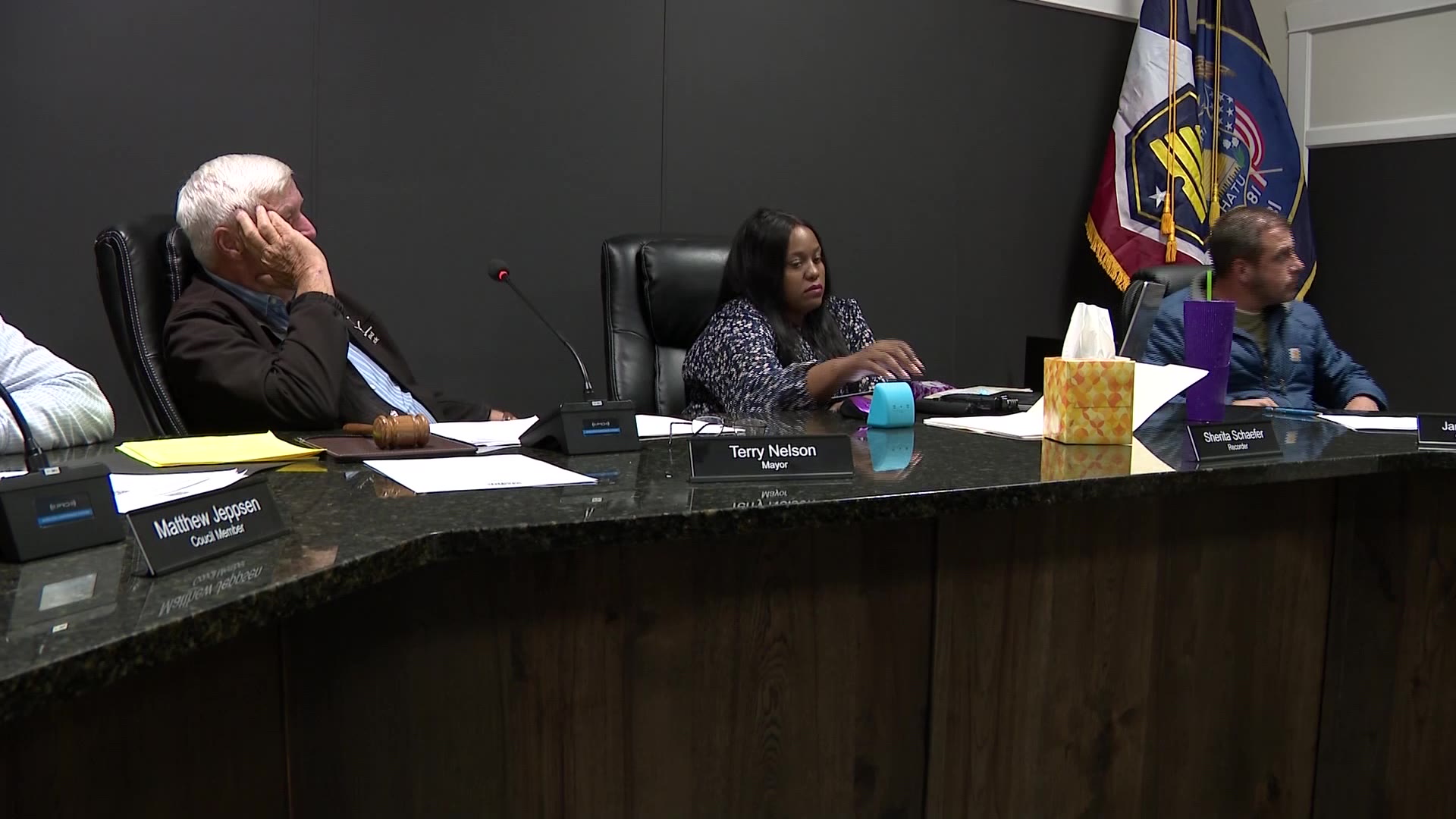 The Mantua town council watching the body camera footage of the police chief arrest that's being qu...