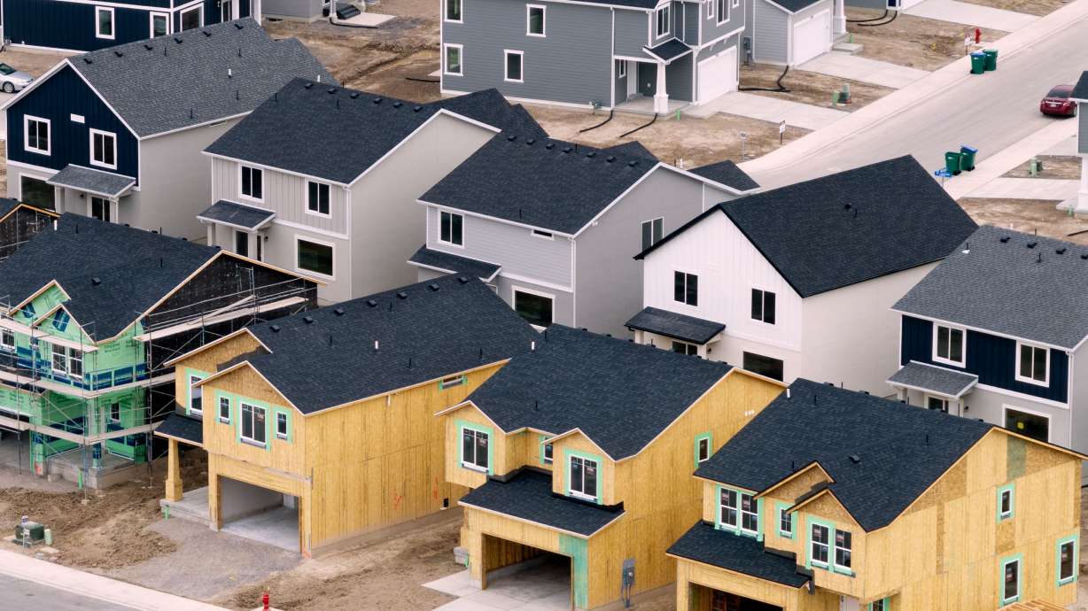 New homes in the Cold Spring Ranch community in Lehi on March 28. State leaders at the Utah Housing...