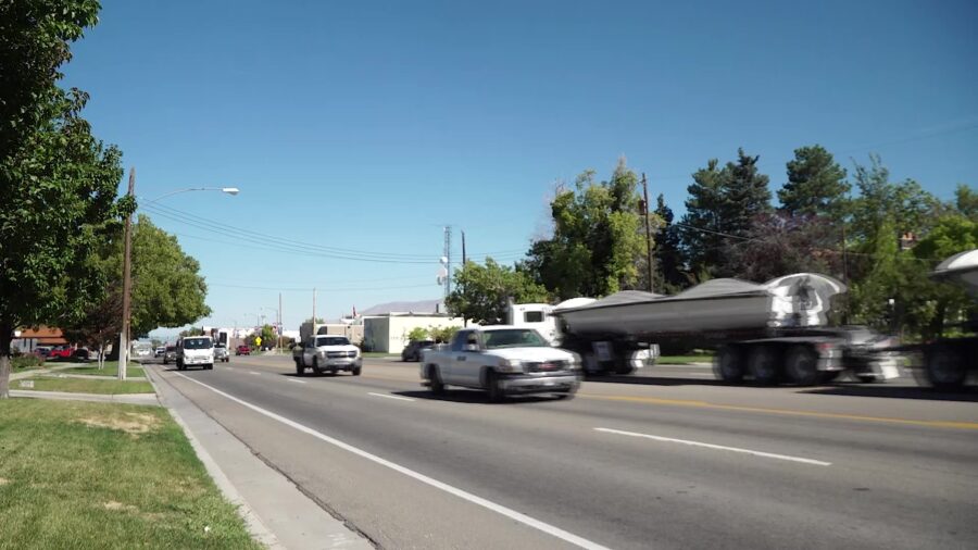 A street in Tooele County with mid-day traffic. Some complain about the trucks that pass through To...