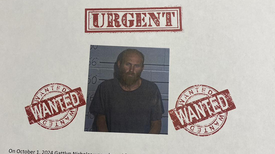 A wanted poster for Gattlyn Nicholes who is on the run from the Duchesne County Sheriff's Office....