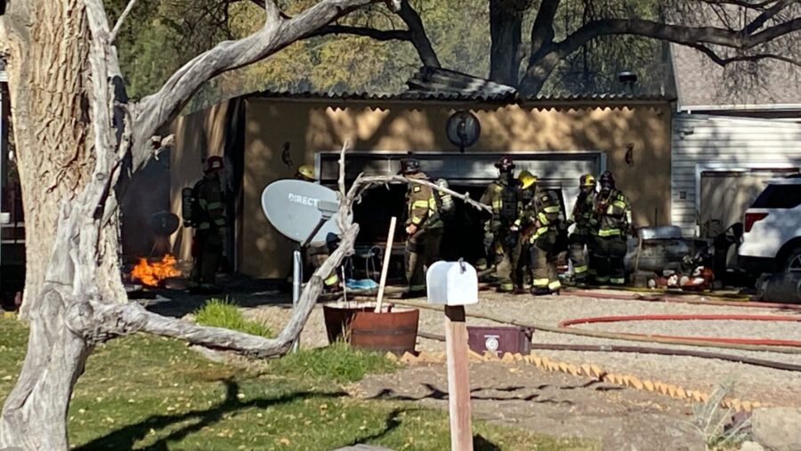 A house fire took place on Saturday, Nov. 9, 2024. (Ray Boone, KSL TV)...